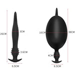 In-Depth Anal Plug With Massage Particles Super Long Silicone Inflatable Anal Expander Sex Toy