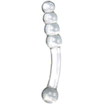 Crystal Glass Dildo Penis Anal Beads Butt Plug Masturbation Personal Massager G-Spot Stimulation Adult Sex Toy,Double Head Design Butt Plug Dildo Masturbation Penis Anal Plug For Women Men