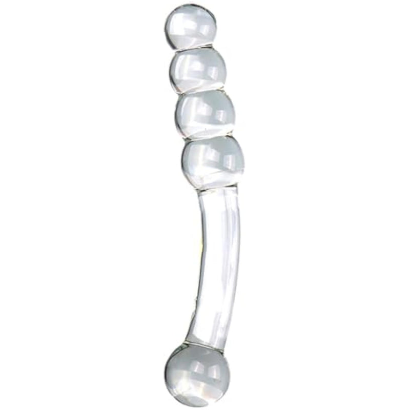 Crystal Glass Dildo Penis Anal Beads Butt Plug Masturbation Personal Massager G-Spot Stimulation Adult Sex Toy,Double Head Design Butt Plug Dildo Masturbation Penis Anal Plug For Women Men