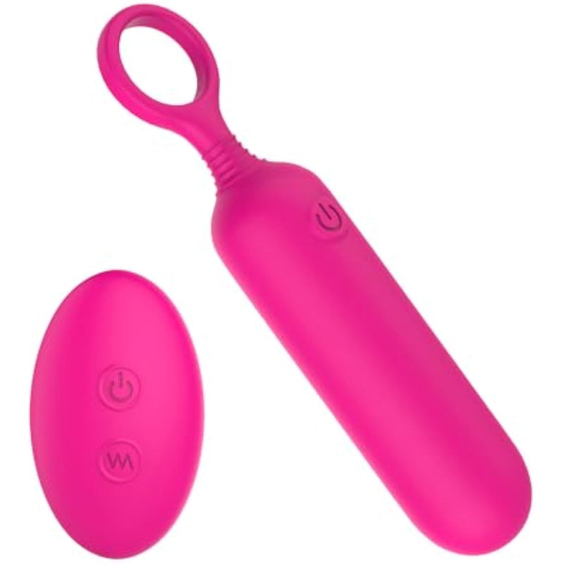 Mini Vaginal Massage Stick - Multipurpose Stimulation, Pull Ring Design, Compact And Portable, Advanced Silicone Material, 9-Frequency Vibration Mode, Female Masturbator (Red - Rct)