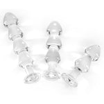 6.3In Crystal Anal Beads Butt Plug Adult Toys Masturbators Sex Tools With Safety Bottom, Glass Anal Plug Dildo With Different Sized Beads P-Spot Sex Product For Men And Women (S)