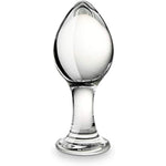 Glass Anal Butt Plug, Crystal Anal Trainer Sex Toys With Long Neck, 4.26 X 1.73 Inch Unisex Bum Plug For Men Women
