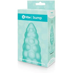 Bump Texture Small Vibrating Rechargeable Silicone Anal Plug - Mint