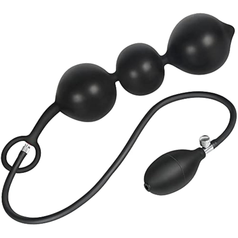Expand Inflatable Anal Butt Plug Silicone Anal Beads With 3 Balls Detachable Needle Adjustable Size Adult Sex Toy For Gay Lesbian Couple Masturbation