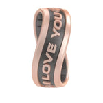 Star Wars Silicone Ring - Comfortable And Flexible Design - I Love You (English) - Rose Gold/Platinum - Size 9