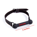 Leather Bondage Toys Faux Leather Open Mouth Gag With Silicone Bar, Bondage Restraints Bite Gag Adult Sex Toys (Color-1)