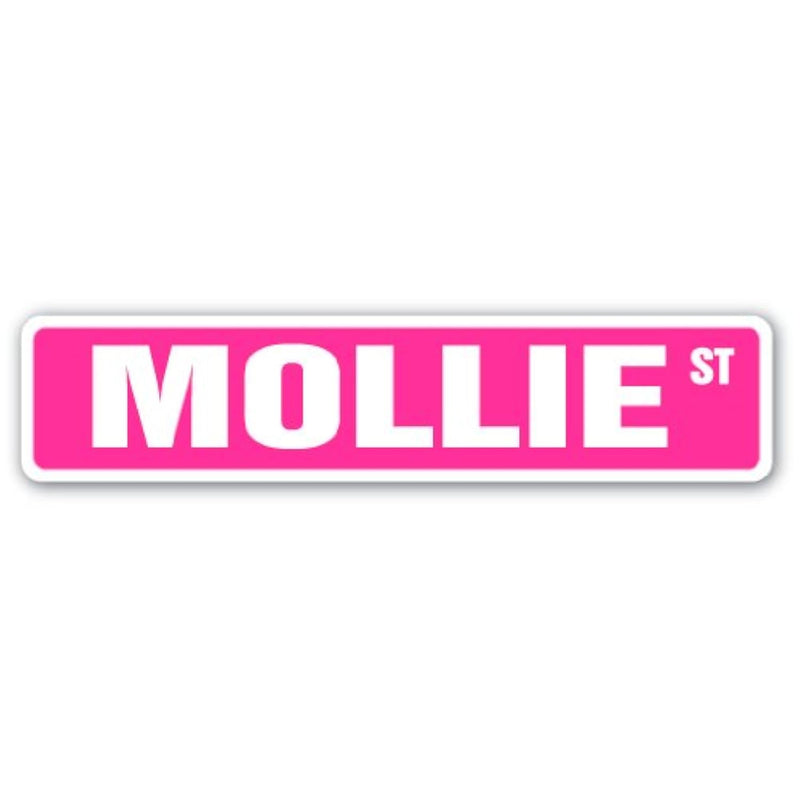 Mollie Street Sign Childrens Name Room Sign | Indoor/Outdoor |  18" Wide Plast