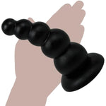 Anal Beads Butt Plug With 5 Gradual Anal Balls Soft Flexible Anal Chain Anal Plug With Suction Cup Anus Dilator Anal Trainer Anal Sex Toys For Men Women Couples Beginner Anus Bead (Black)