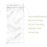 Safe Adult Sex Toy Bag - Medium Drawstring Bag For Sex Toy Storage, Toy Storage Cinch Bag, Organizer Holder Bag, Safe Storage And Transportation - White