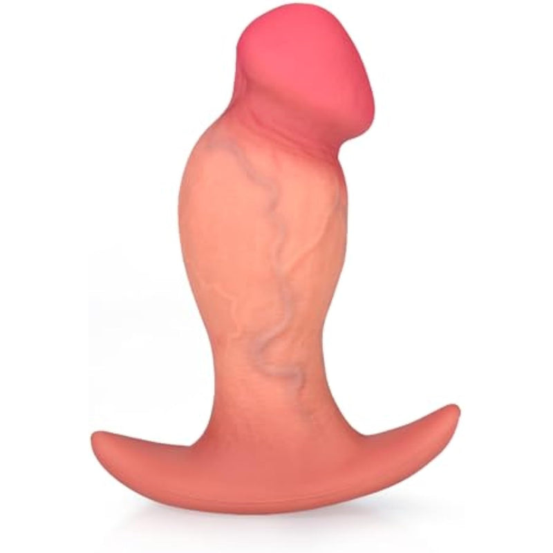 Silicone Realistic Dildo Anal Plug With Anchor Shape Base Design Soft Anal Dildo Butt Plug For Outdoor Anal Play Flexible Sex Toy For Men Women Couple S 3.81 Inch