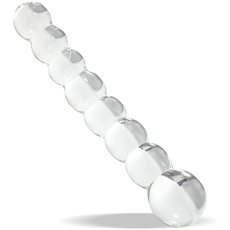 Glass Dildo Anal Beads, Double Head Crystal G-Spot Stimulation Pleasure Stick Penis Harem Plug Sex Toys, Prostate Massager, Harem Trainer Beginner Massager Penis Harem Toys For Couples