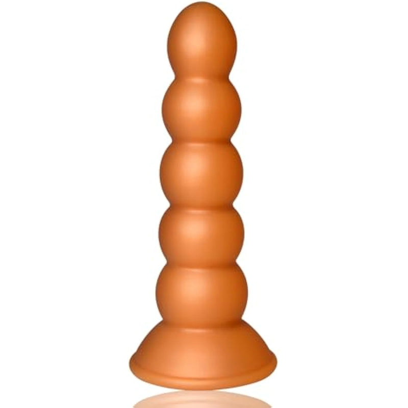 5 Sizes Anal Beads Butt Plug G-Spot Dildo Soft Prostate Massager Vaginal Stimulation Strong Suction Cup Liquid Silicone Anal Stretcher Adult Sex Toys (Xl)