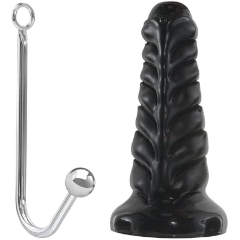 8.46 Inch Huge Monster Dildo + Metal Anal Hook Buttplug Sex Toys