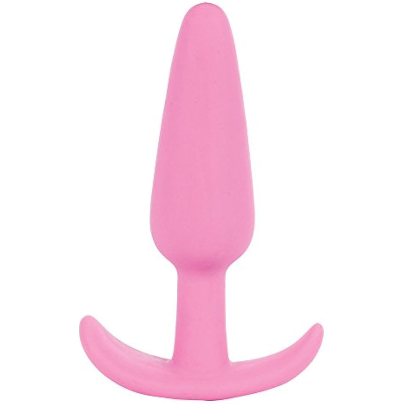 Doc Johnson Mood - Naughty 1 - Silicone Anal Plug - Medium - 3.9 in. Long and 1 in. Wide - Tapered Base for Comfort Between The Cheeks - Medium - Pink