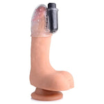 28X Rechargeable Penis Head Teaser Vibrator Toy With Remote For Men & Couples, Adult Sex Toy Bullet Vibrator Penis Tip Stimulator & Massager, Textured Inner Sleeve For Pleasure, Clear