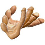 More Strapless Strap-On, Harness-Free Silicone Double Dildo (Without Vibrator) Extra Large Size: 6-3/4" X 1-5/8" Cocoa Tan