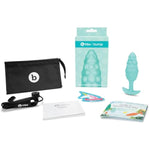 Bump Texture Small Vibrating Rechargeable Silicone Anal Plug - Mint