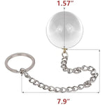 Anal Ball Plugs Large Glass Butt Plugs With Metal Safety Chain Anus Dilator Anal Sex Toys For Advanced Women Men (M)
