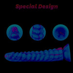 Blue Realistic Dildo Anal Dildos with Suction Cup? Silicone G Spot Dildo with Textures Adult Sex Toy for Women Men