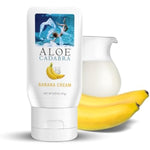 Aloe Cadabra Flavored Personal Lubricant and Vaginal Moisturizer, Organic Edible Aloe Lube for Men, Women, and Couples, Non-Staining, pH Balanced, Toy Compatible (Banana Cream, 2.5 Ounces, 1 Pack)