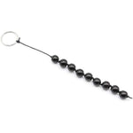9 Beads Vagina Plug Butt Plug Anal Plug For Anal Sex Glass Anal Trainer Toy Anal Beads Prostate Massager With Ring For Men Women (Black)