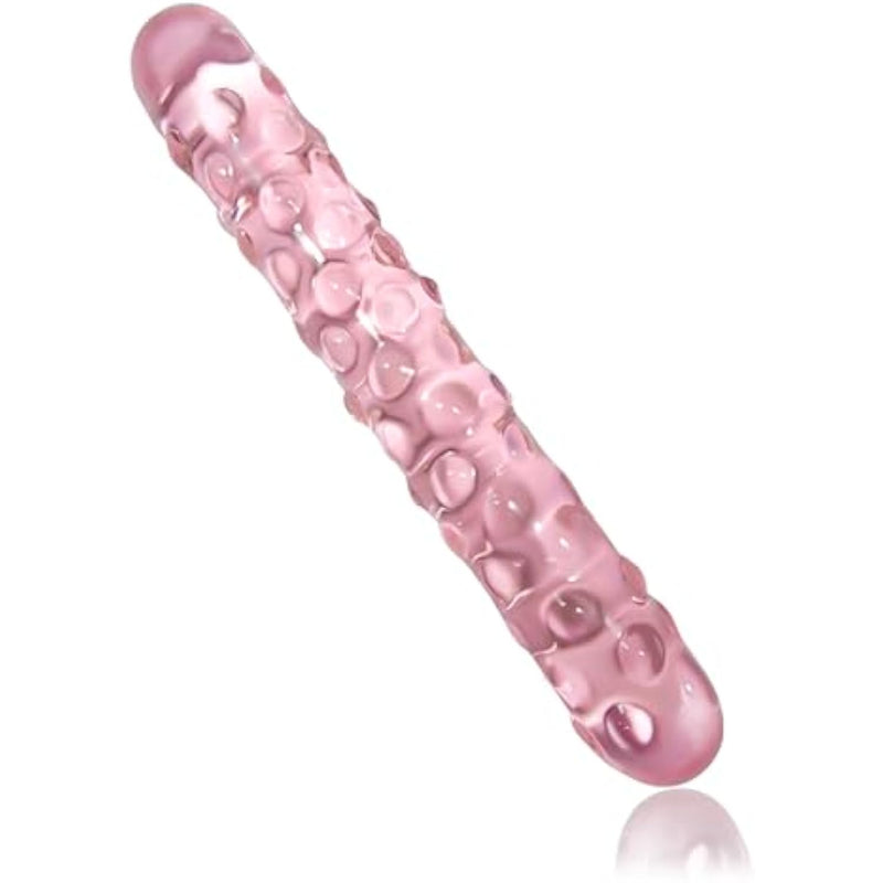 Crystal Glass Anal Butt Plug,Anal Plug Sex Toys With Bumps Prostate Massager Anal Dildo Anal Trainer Toys For Women Men Couples Anal Expander Buttplug Analplug (Pink)