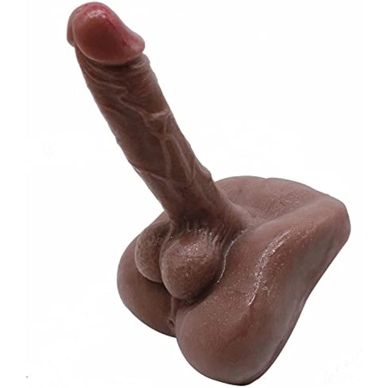 Realistic Dildos Male Torso Sex Doll For Women With Realistic Flexible Dildo Men Dildo Love Doll With Tight Anal Hole And Flat Base Unisex Masturbation Sex Toys 3.7Lb (Brown)