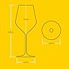 Layla White Wine Glasses, Set of 4 Italian Glasses, 13.5 oz Clear – Made in Europe