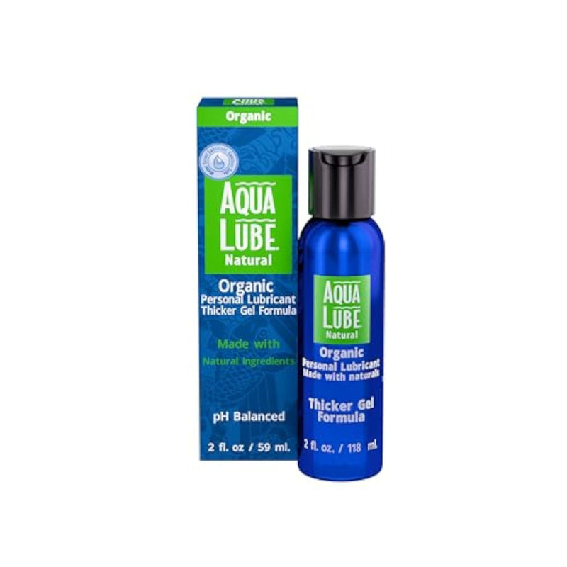 Natural Water-Based Gel Lubricant for Men and Women - 2 Fl Oz Thicker Formula