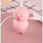 6 Modes Jump Egg Vibrator Cute Pig Shape Mini Vibrator- Silicone Recharge Clitoral Vibrator G Spot Vibrator Adult Sex Toy For Women Man, Pink