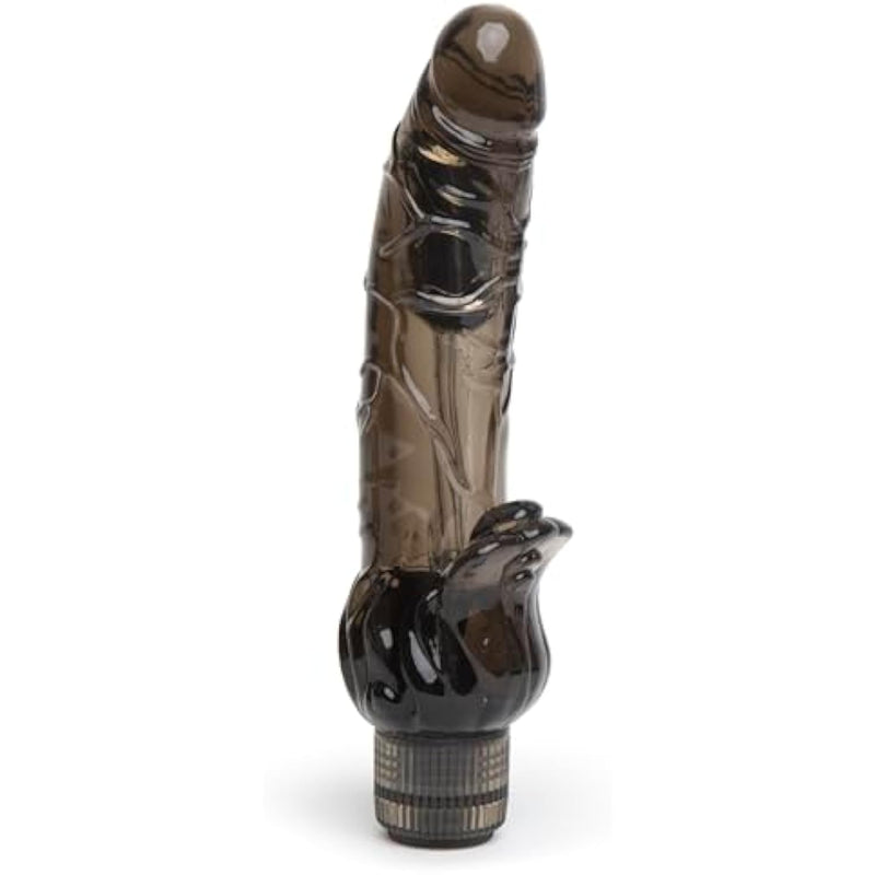Triple Tickler Vibrating Dildo - 9 Inch Realistic Dildo - G-Spot Vibrator For Women And Clitoral Stimulator - Twist Base Multispeed Vibrator - Adult Sex Toy - Waterproof - Black