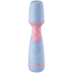 Femme Funn Small Vibrator Wand Massager - Womens Sex Toy Wand With 10 Powerful Vibration Modes - Waterproof, Aaa Battery-Operated, Single Button, Wireless Mini Vibrators With Flexible Head (Blue)