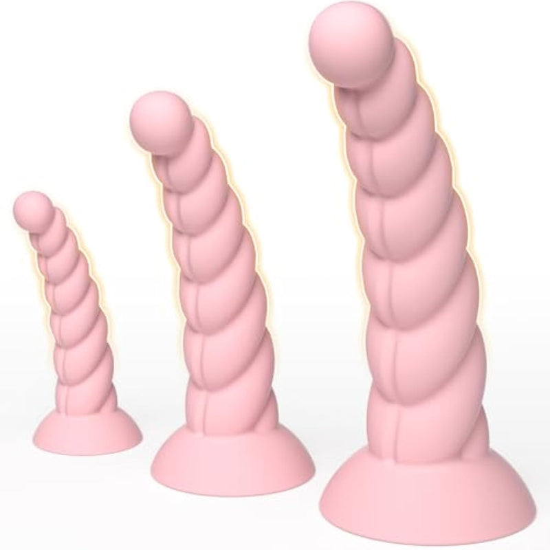 Butt Plug Kit, Silicone Anal Plug Pack Of 3 Adult Anal Training Sets Sex Toys Prostate Massager For Beginners Advanced Players With Flared Suction Base Unisex
