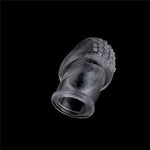 Two-Piece Transparent Extended Penis Condom With Massage Particles Threaded Penis Ring For Men Flirting Adult Sex Toys