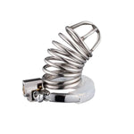 Metal Cock Cage Male Chastity Cage Adjustable With 7 Ring Sizes Stainless Steel Chastity Device With Hidden Lock For Man Penis Bondage Sex Toys Breathable Penis Cage With Hose (D)