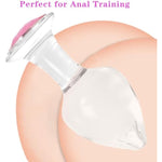 3Pcs Crystal Glass Anal Plug With Luxury Jewelry Design - Small, Medium And Big Glass Butt Plug Anus Dilator Anal Training Kit Prostate Massage Masturbation Sex Toy For Men Women Lover