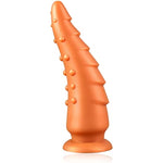 Liquid Silicone Anal Plug For Men And Women - Masturbation And Anal Expansion With Strong Suction Cup - Double Pleasure With Grain Layered Design On Both Sides (M)