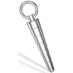 Urethral Sounds – 3.54-Inch-Long Stainless-Steel Cone Shaped Penis Plug Urethral Dilator With Safe Ring - Masturbation Rod For Men (L: 0.35-0.62 Inch)