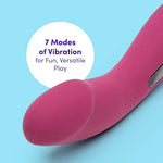 Mantric 6 inch Silicone G Spot Vibrator for Women, Purple