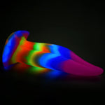 Unicorn Kiss Unipeg Tongue Glow-In-The-Dark Silicone Dildo For Men, Women And Couples. Glow In The Dark With Suction Base. 1 Piece