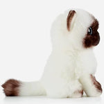 Lifelike Siamese Cat Stuffed Animal-White 7.87", Stuffed Cat Plush Toy,Little Cat Plush, Cat Stuffed Animals For Girls,Gifts For Kids, Home Decor
