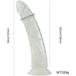Lena Dequincey Strapon Dildo Adjustable Harness With Suction Cup Realistic Dildos G Spot Clits For Vagina & Anal Play Compatible Sex Toys For Lesbian Couple Women, Clear