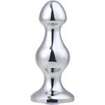 Metal Anal Beads Jeweled Base Long Anal Plug With 2 Beads For G-Spot Stimulation Prostate Massage Adult Sex Toy For Men Women