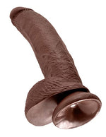 Pipedream King Cock with Balls, Brown, 9 Inch