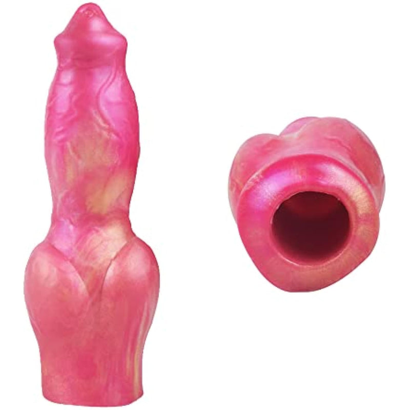 Silicone Made Reusable Penis Sleeve Big Knot Artificial Dog Dildo Sleeve Extender Enlarger Extension Multi Color Knotty