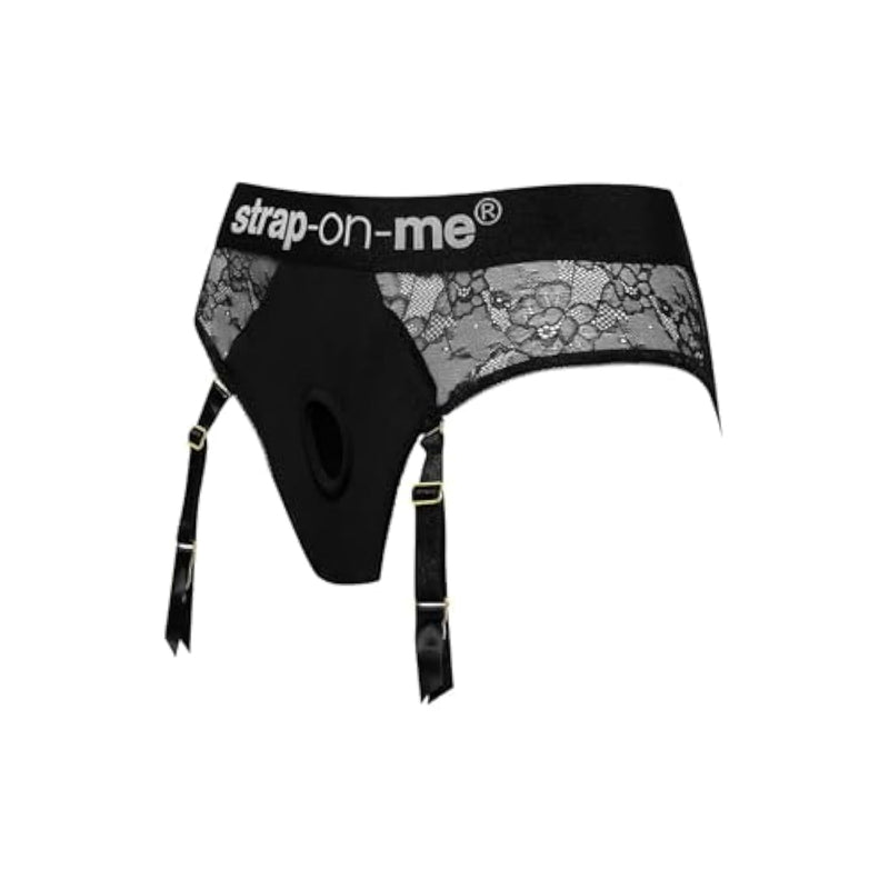 Harness Diva Black - Adult Sex Toys With Lace & Microfiber, Delicacy, Elegance, And Comfort. Ideal For Pegging Or Strap On Toys For Lesbians, Adjustable Strap & Stretchable