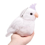 White Cockatiel Plush Toy - Cute White Cockatiel Stuffed Animals Keychain Toy 5Inch, Soft Plush Toy Bird Keyring Pendant Dolls, Gift For Backpack Handbag Charms