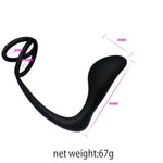 2-In-1 Soft Penis Ring Silicone Analplug For Men Small Buttplug With Cock Ring For Anal Training Adult Sex Toys For Prostate Massage (Double Ring)