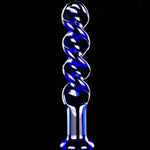 Glass Dildo Fantasy Dildo Adult Sex Toys For Couples, Spiral Clear Dildo Glass Anal Plug For G Spot Stimulator Prostate Massager, Realistic Dildos Thin Small Anal Dildo Sex Toy For Men Women