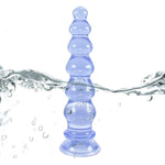 9.4Inch 6 Beads Anal Beads Anal Dildo With Strong Suction Cup Sex Toy Butt Plug Clitoral Dildo For Woman Man - Blue